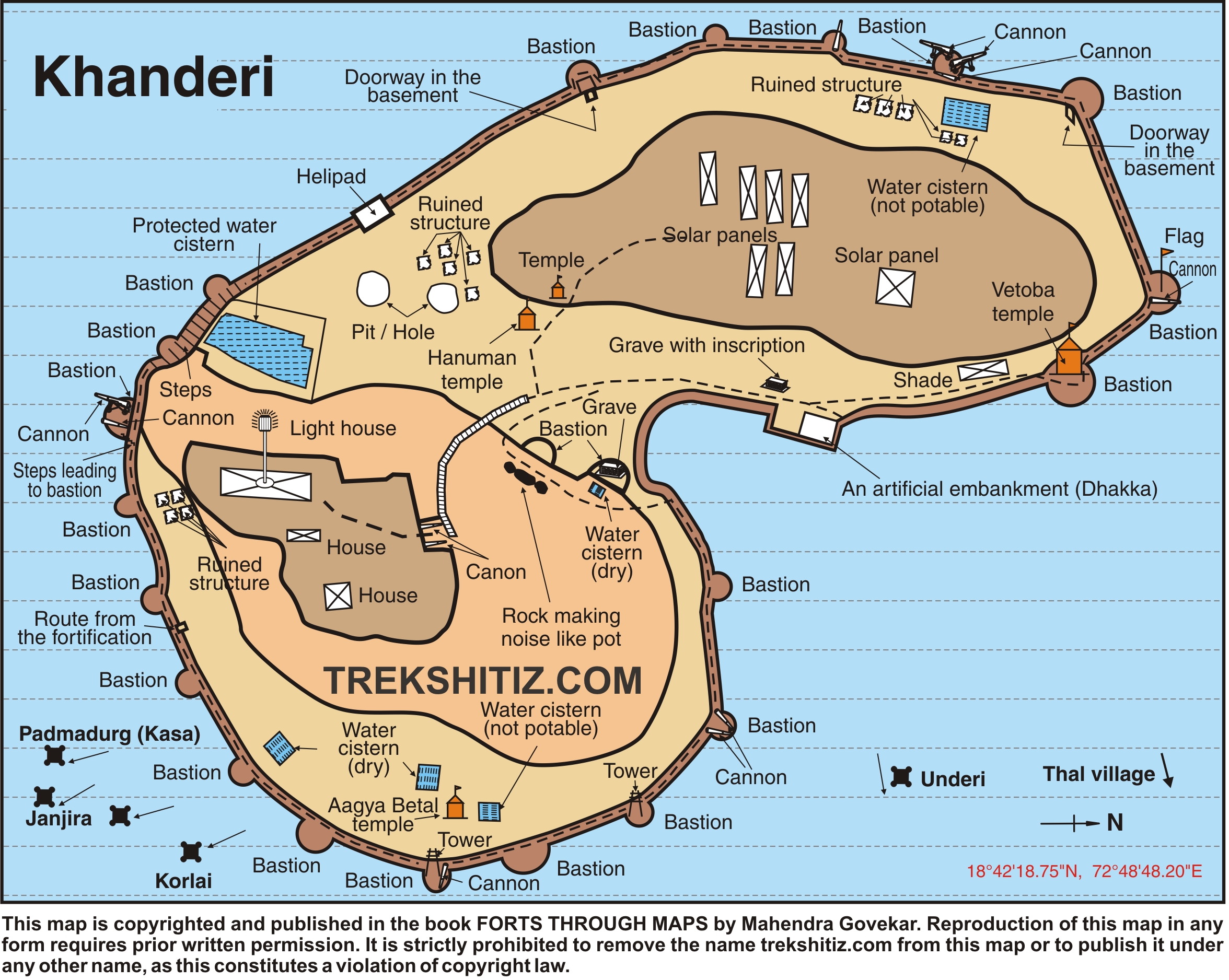 Khanderi English Map